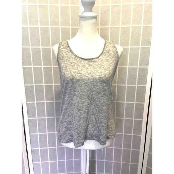 Massimo Dutti Tops - Massimo Dutti NEW Gray Racerback Drape Tank M Super Soft Quiet Luxury Minimalist